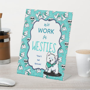 Signe De Table KiniArt Westie Cutieface