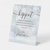 Signe De Table Kippot juif de mariage d'hiver Script Yarmulke (Recto)