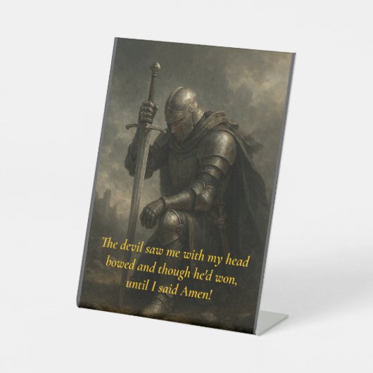 Signe De Table Knight Kneeling (Recto)