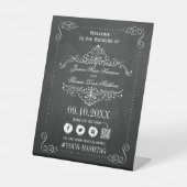 Signe De Table La collection de mariage Ornate Chalkboard (Recto)