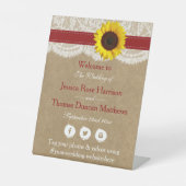 Signe De Table La collection de mariage tournesol de Rustic Kraft (Recto)