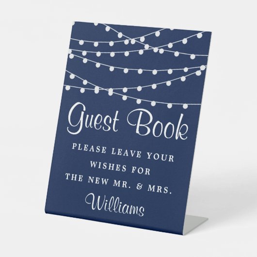 Signe De Table La Collection Mariage Bleu Marine Lights (Recto)