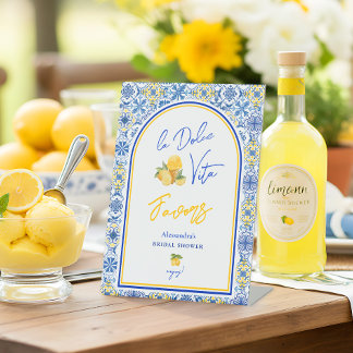 Signe De Table La Dolce Vita Carrelage de Citron Faveur de Mariag