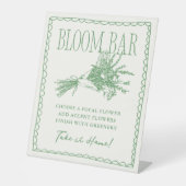 Signe De Table La Fête des mariées verte du marché (Recto)