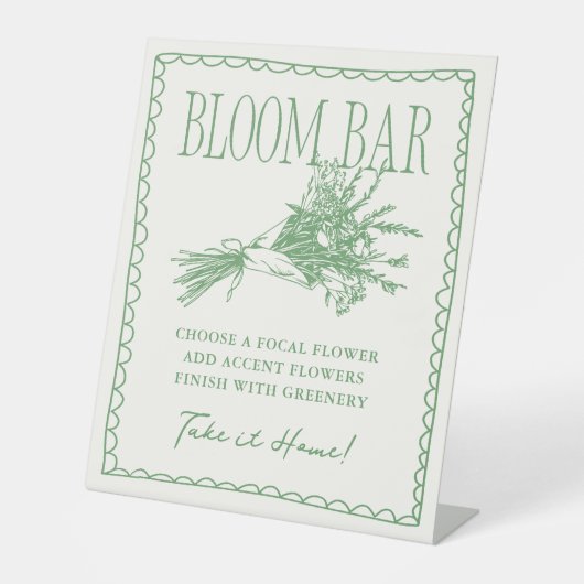 Signe De Table La Fête des mariées verte du marché (Recto)