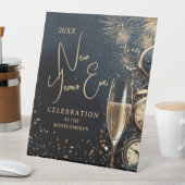 Signe De Table La fête du Nouvel An Chic Champagne (In SItu)