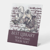 Signe De Table La fille lisant un livre (Recto)