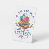 Signe De Table La lecture est un rêve....  (Recto)