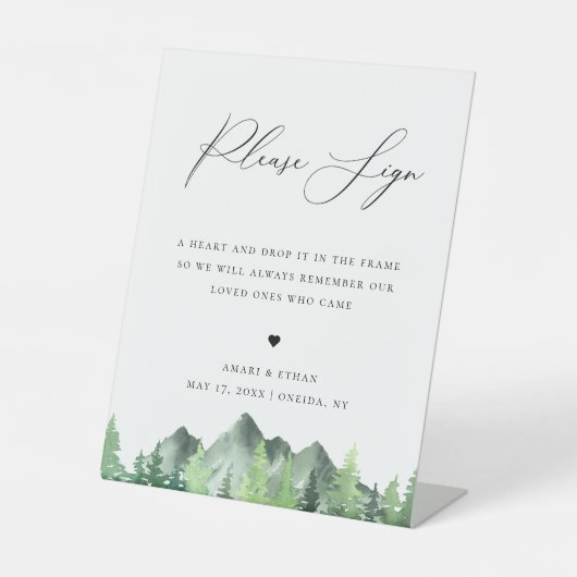 Signe De Table La montagne forestière (Recto)