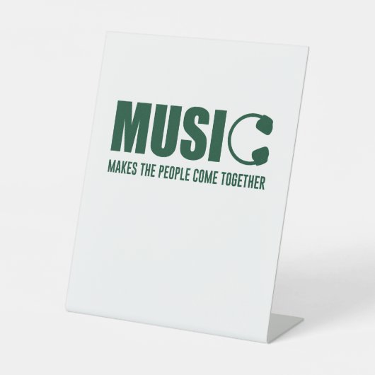 Signe De Table La Musique Rassemble Les Gens (Recto)