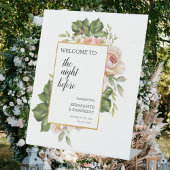 Signe De Table La nuit avant Boho Calligraphy Mariage Bienvenue