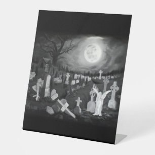 Signe De Table La nuit sur le cimetière - Angel avec Diable