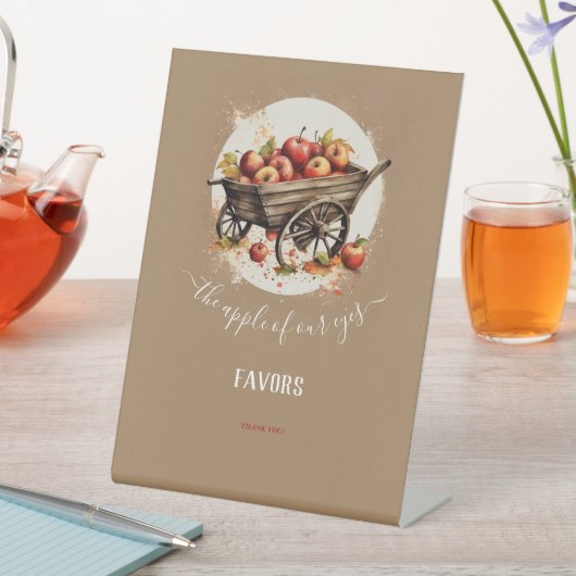 Signe De Table La Pomme De Notre Baby shower Oeil (In SItu)