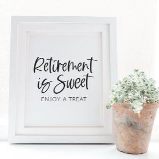 Signe De Table La retraite est douce, profitez d'une gâterie - Re