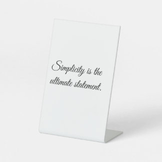 Signe De Table « La simplicité est la déclaration ultime » Modern