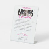 Signe De Table La typographie moderne "LASHER by" (Recto)