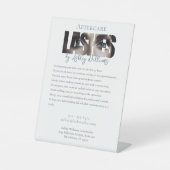 Signe De Table La typographie moderne "LASHER by" (Recto)