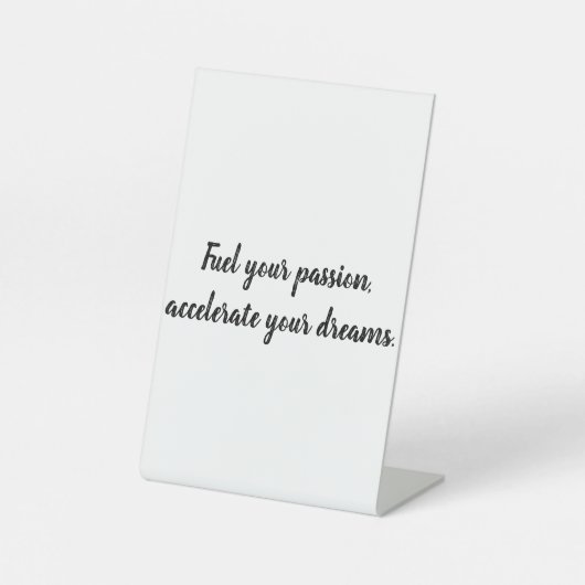 Signe De Table "La vitesse n'est pas juste un objectif, c'est un (Recto)