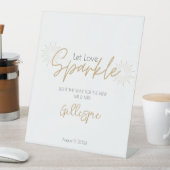 Signe De Table Laisser l'amour Sparkle Sparkler Envoyer (In SItu)