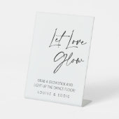 Signe De Table Laisser Love Glow Mariage Glowsticks (Recto)