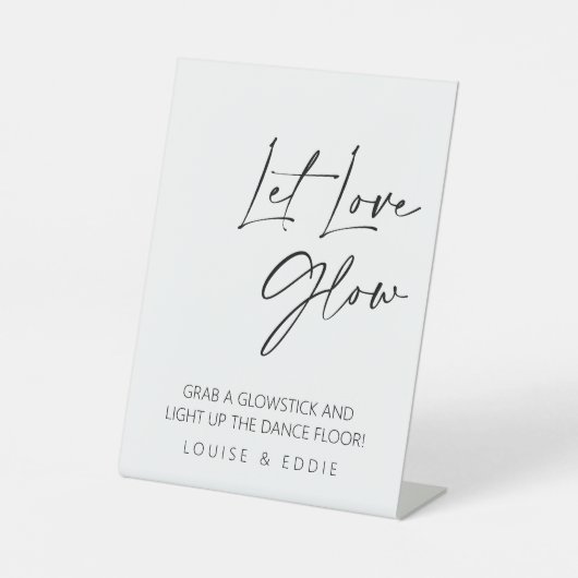 Signe De Table Laisser Love Glow Mariage Glowsticks (Recto)