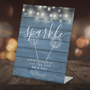 Signe De Table Laissez l'amour scintiller Guirlande lumineuse en
