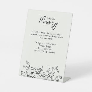 Signe De Table Lait Botanique Floral Blanc En Mémoriam