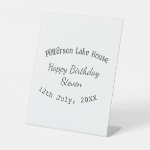 Signe De Table Lake house plage heureux anniversaire ajouter nom 