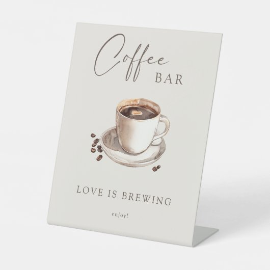 Signe De Table L'amour brasse Café Bar Signal Pedestal (Recto)