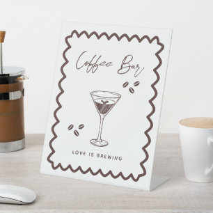 Signe De Table L'amour brasse du café Thème Fête des mariées