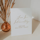 Signe De Table L'Amour De La Calligraphie Or Délicate Est Intoxic