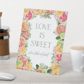 Signe De Table L'amour de la Fête des mariées d'agrumes est doux (In SItu)