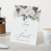 Signe De Table L'amour de la Fête des mariées d'hiver est doux (In SItu)