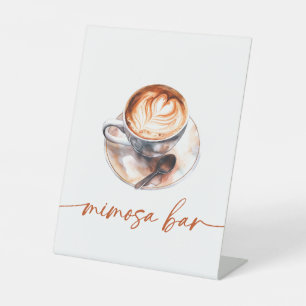 Signe De Table L'amour du café est en train d'infuser Bar Mimosa