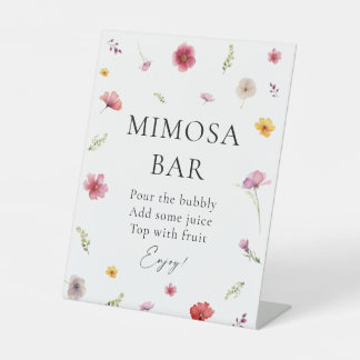 Signe De Table L'amour est dans Bloom Fête des mariées Mimosa Bar