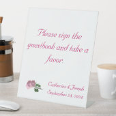 Signe De Table L'amour est dans le Mariage en fleur (In SItu)