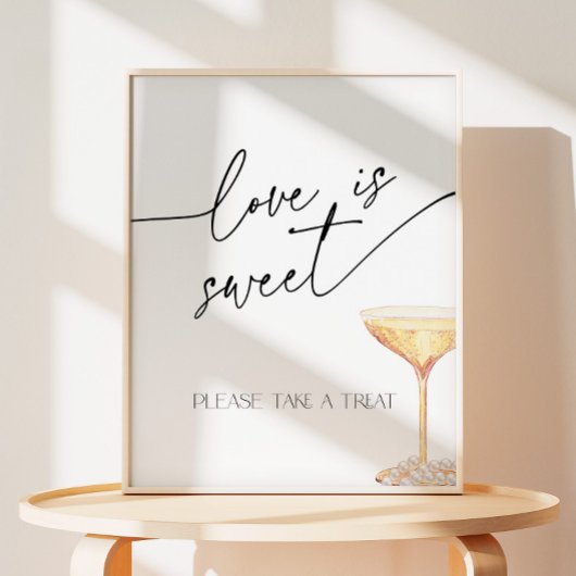 Signe De Table L'amour est de douces perles nuptiales et le buffe