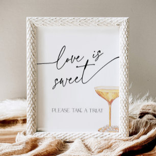 Signe De Table L'amour est de douces perles nuptiales et le buffe