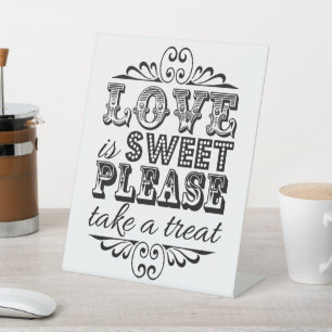 Signe De Table L'Amour Est Douce Mariage Moderne