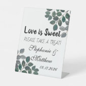 Signe De Table L'amour est doux Eucalyptus Vert Rustique (Recto)