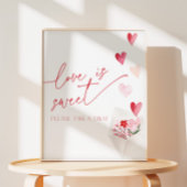 Signe De Table L'amour est doux la Saint-Valentin Cœurs Enterreme