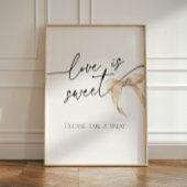 Signe De Table L'amour est doux Neutral Bow Fête des mariées noeu