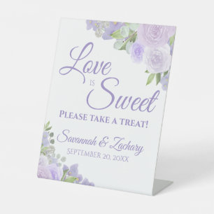 Signe De Table L'amour est doux Prendre un traitement Lavender Bo