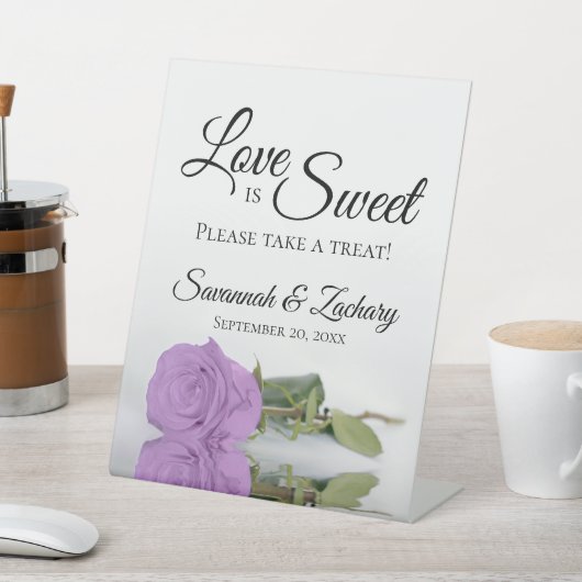 Signe De Table L'amour est doux Prenez un traitement Lilac violet (In SItu)