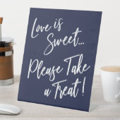 Signe De Table L'amour est doux, prenez une friandise ! Blanc sur (In SItu)
