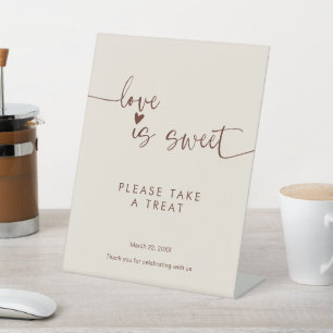 Signe De Table L'amour est doux, prenez une friandise Bohème