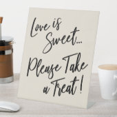 Signe De Table L'amour est doux, prenez une friandise ! Crème (In SItu)
