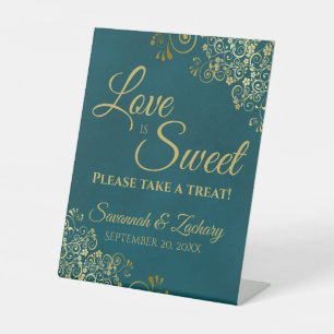 Signe De Table L'amour est doux, prenez une friandise Mariage sar