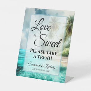Signe De Table L'amour est doux, prenez une friandise Mariage tro