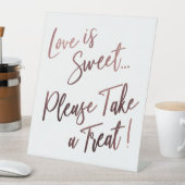 Signe De Table L'amour est doux, prenez une friandise Simple Rose (In SItu)